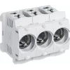 Hager LD047 D01 3-Pole 16A E14 Fuse Base for DIN Rail, Frame Terminal