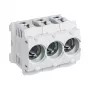 Hager LD047 D01 3-Pole 16A E14 Fuse Base for DIN Rail, Frame Terminal