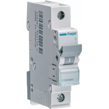 Hager MBN116E 16A Single Pole B Curve 6kA Miniature Circuit Breaker