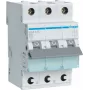 Hager MCS340 40A 3-Pole C-Curve Miniature Circuit Breaker, 6kA, 3 Modules