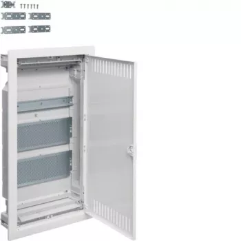HAGER Plastic PT Multimedia Switchboard 2x Plate 1x TH35 IP30 630.5x348x94.5 Door Vented White Volta