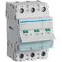 Hager SBN340 3-Pole 40A Load Break Switch, 3 Module DIN Rail Mount