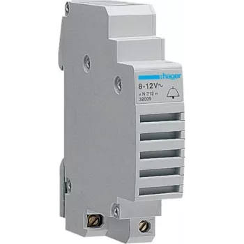 Hager SU212 DIN Rail Bell 8-12V AC 0.33A 1 Module