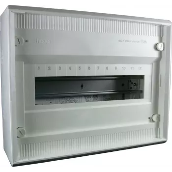Hager VA12CN Volta Surface-Mounted Distribution Board, 1 Row, 12 Modules, IP30, White