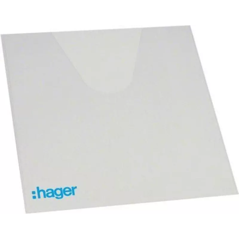 Hager Volta Document Pocket VZ407, Transparent PVC, 220 x 240 mm, Self-Adhesive