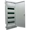 Hager VU48NC Flush-Mounted Small Distribution Board, 4 Rows, 48 Modules, White Steel Door