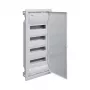 Hager VU48NC Flush-Mounted Small Distribution Board, 4 Rows, 48 Modules, White Steel Door