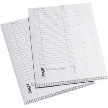 Hager VZ717 Non-Adhesive Transparent Rectangular Labels, 10 Pack