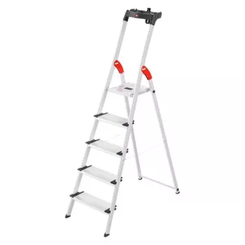 HAILO Household Step Ladder L80 ComfortLine Aluminium 5 Steps