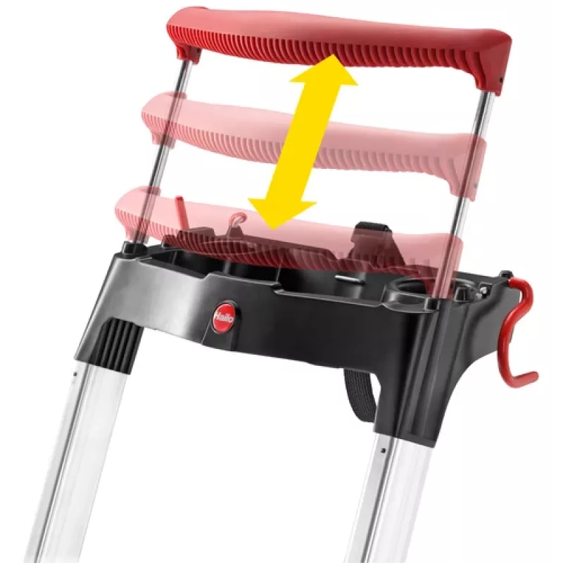 HAILO L100 TopLine Aluminium Household Step Ladder, 5 Steps