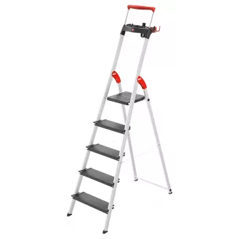 HAILO L100 TopLine Aluminium Household Step Ladder, 5 Steps