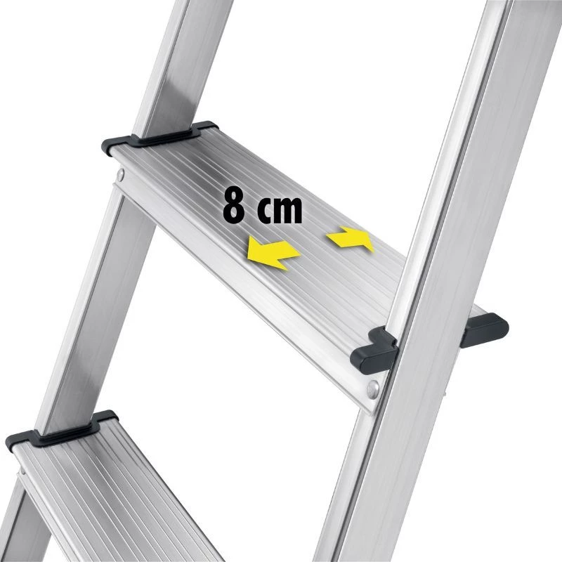 HAILO L60 StandardLine Aluminium Step Ladder, 6 Steps, 150 kg, EN 131