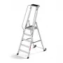 HAILO Master P80 Aluminium Mobile Platform Step Ladder, 5 Steps, 150 kg, EN 131