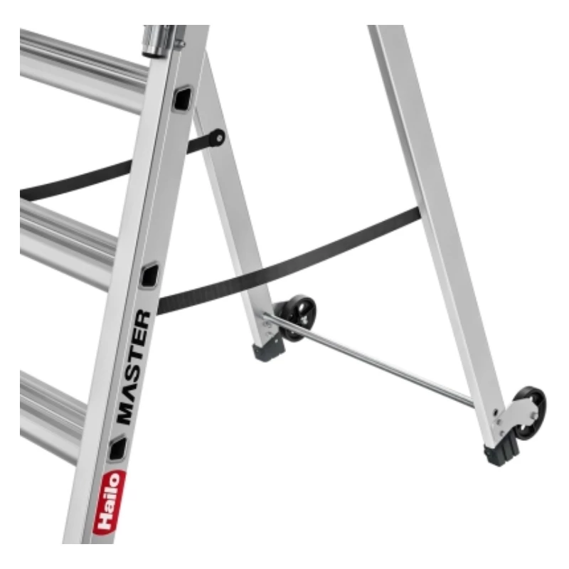 HAILO Master P80 Mobile Platform Ladder, Aluminium, 7 Steps