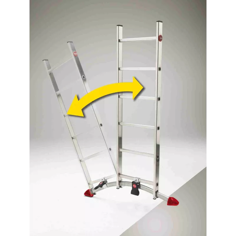 HAILO ProfiLOT Combination Ladder S100, Aluminium, 3x12 Steps, 150 kg, EN 131 Professional