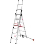 Hailo S100 ProfiLOT Combination Ladder, Aluminium, 2x6+1x5 Rungs, 3-Part, Max. Load 150 kg