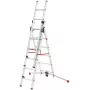 Hailo S100 ProfiLOT Combination Ladder, Aluminium, 3-Part, 2x9+1x8 Rungs, Max. Working Height 7.00 m