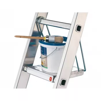 HAILO SavetyLine Additional Step on Stairs, 2-Step Folding Step Stool, Aluminium, 150 kg Capacity, TÜV/GS