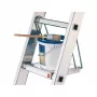 HAILO SavetyLine Additional Step on Stairs, 2-Step Folding Step Stool, Aluminium, 150 kg Capacity, TÜV/GS