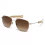 HALLY&SON DEUS DH506S04 Unisex Sunglasses - Black Acetate Frame, Grey CR-39 Lens, 55/18/140 mm