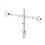 Hama 00220904 Dual Monitor Mount – Height Adjustable, Swivel & Tilt, Desk Clamp/Grommet, 13-35 inch, Black