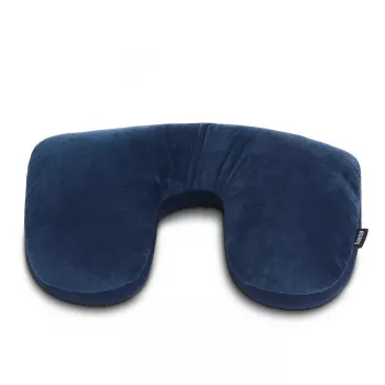 Hama 2-in-1 Microbead Travel Pillow, Neck Cushion, 35 x 25 cm, Dark Blue (00178169)