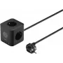 Hama 3-Way Power Strip with 2x USB-C, 1x USB-A, 67W, Display, 1.4m, Black (00223196)