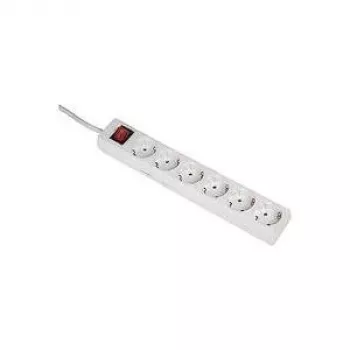 Hama 6-Way Power Strip with Switch and Child Protection, 1.4 m Cable, White