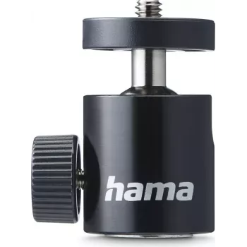 Hama Ball Head for Tripods, 50 mm Height, 1/4 inch Thread, Ø 30 mm, Black 00005001
