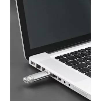 Hama C-Laeta 128GB USB 3.1 Gen 1 Dual USB-A/USB-C Flash Drive - Silver 00213109