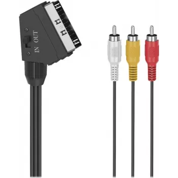 Hama Classic Line SCART to 3 RCA Audio/Video Cable, 1.5 m, Black 00305015