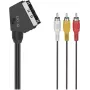 Hama Classic Line SCART to 3 RCA Audio/Video Cable, 1.5 m, Black 00305015