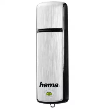 Hama FlashPen Fancy 16GB USB 2.0 Flash Drive, Retractable, Black/Silver 00181081