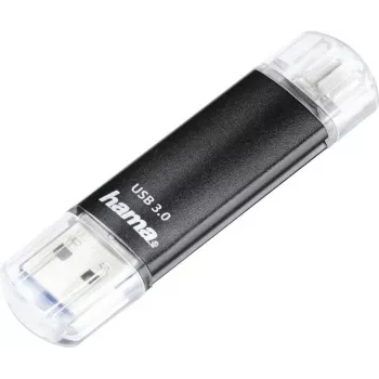 Hama Laeta Twin USB Flash Drive 128 GB, USB Type-A & Micro-USB, USB 3.2 Gen 1, Black 00181099