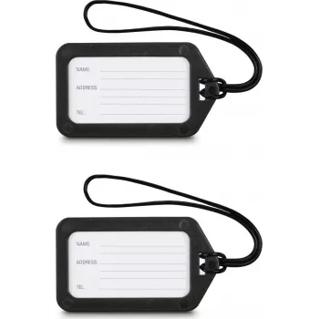 Hama Luggage Tag, 9 x 5 cm, 2-Pack, Black (00178161)
