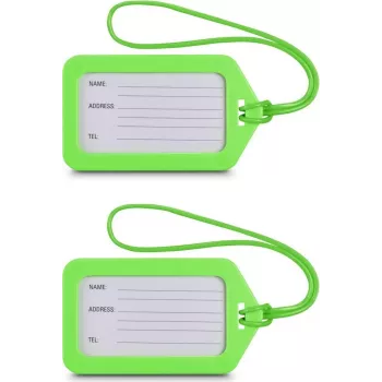 Hama Luggage Tag, 9 x 5 cm, 2-Pack, Green (00178162)