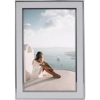 Hama Santorini Single Picture Frame - Aluminium - Glass - Silver - Matte - Tabletop/Wall - 13 x 18 cm 00193106