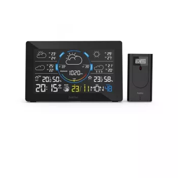 Hama Smart Weather Station with Outdoor Sensor, Thermometer, Hygrometer, Barometer, Wi-Fi, Black (00176675)
