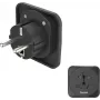 Hama Travel Adapter Type E and F, 3-Pole, Universal, World to Europe, Black (00223461)
