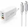 Hama USB-C Fast Charger with USB-C Cable, 100W Power Delivery, 1.5m, White 00200027
