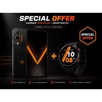 Hammer Ventus 5G 6.77 inch AMOLED 5G Smartphone 8GB RAM 256GB Black