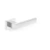HANDLE DOOR CUBE RT CHROME - Polished Chrome Zinc Alloy Lever Door Handle Set with Square Rosette, Reversible for Interior Doors, 52x52mm Rosette, 130mm Lever