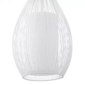 Hanging Lamp E27 Glo Razoni 19 cm White