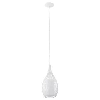 Hanging Lamp E27 Glo Razoni 19 cm White