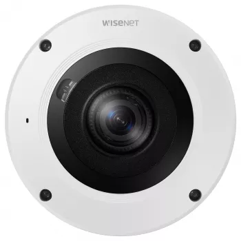 Hanwha XNF-9013RV 12MP Outdoor Fisheye IP Camera with PoE, IR, IP66, IK10
