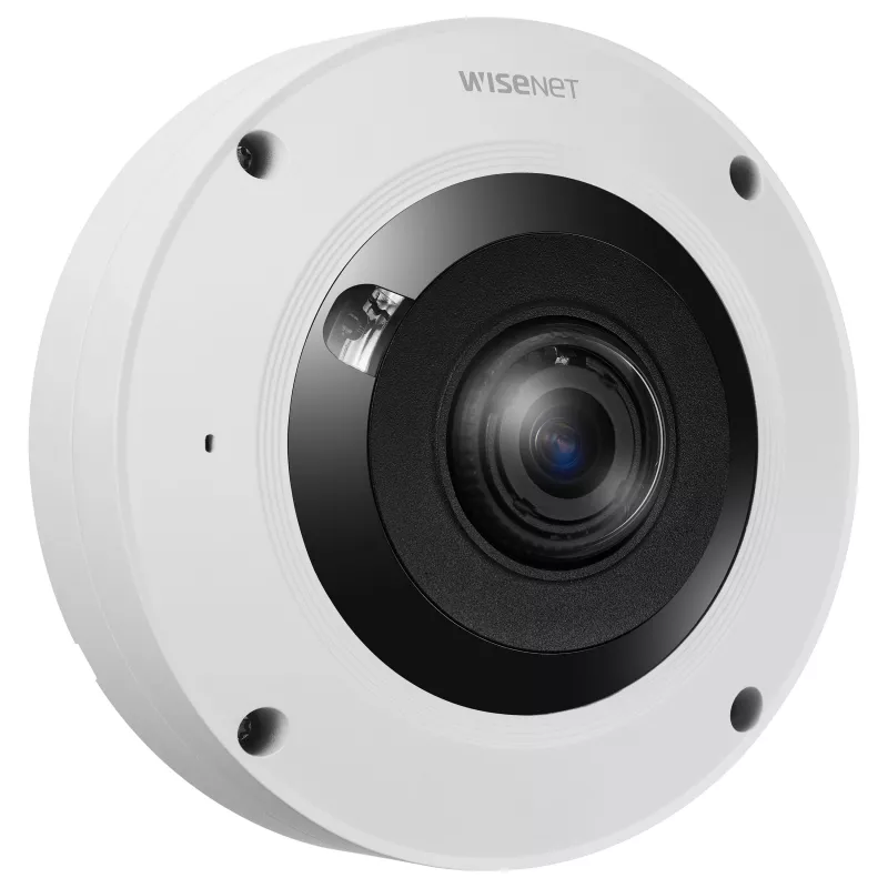 Hanwha XNF-9013RV 12MP Outdoor Fisheye IP Camera with PoE, IR, IP66, IK10
