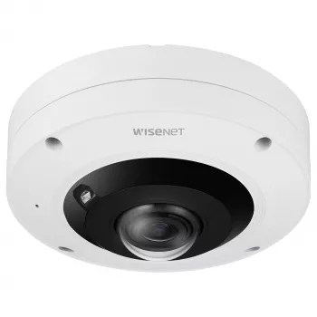 Hanwha XNF-9013RV 12MP Outdoor Fisheye IP Camera with PoE, IR, IP66, IK10