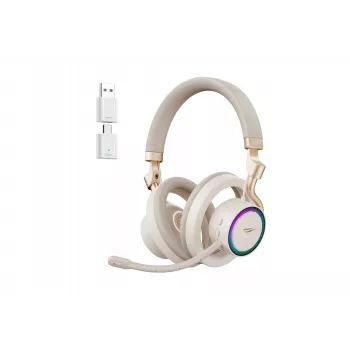 HAV Fuxi-H8 Tri-Mode Wireless Semi-Open Back Gaming Headset - Gold
