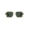 HAVAIANAS Unisex Manaus Sunglasses MANAUS-40G - Green Lens, Black Frame, 52/19/145 mm