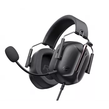 Havit H2033d Gaming Headset - Over-Ear Wired Headphones with 50mm Drivers, RGB LED, Microphone, Black
